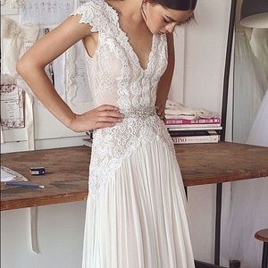 Bohemian ivory lace wedding dress size 2 or S